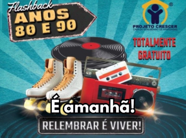Anos 80 e 90 são tema do evento de final de ano do Projeto Crescer nesta quarta em Arapongas
