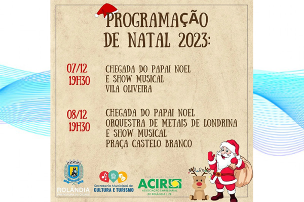 Rolândia – Programação de Natal 2023