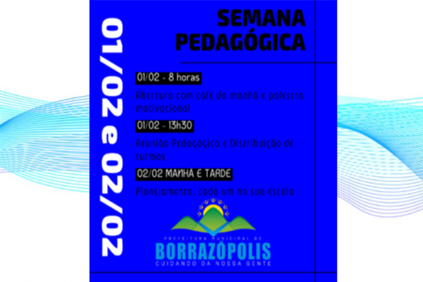 Semana Pedagógica: educadores se preparam para ano letivo em Borrazópolis