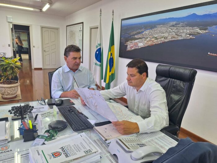 Sérgio Onofre avalia obras de peso durante reunião com Sandro Alex