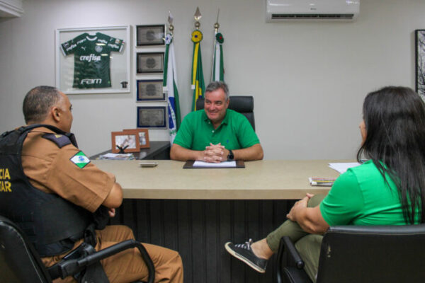 Prefeito Toledo recebe visita do novo Comandante da Polícia Militar de Cambira