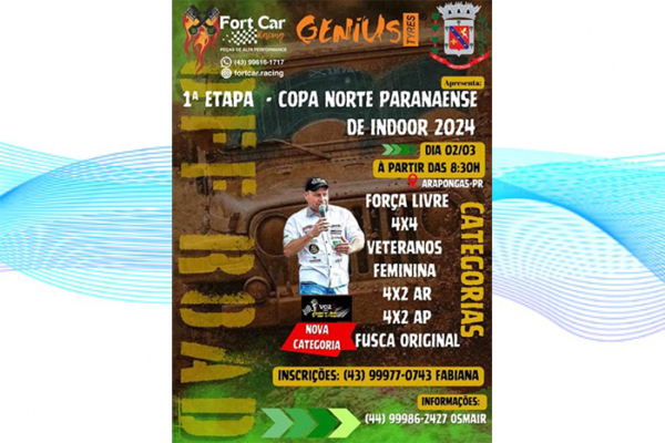 Arapongas vai sediar 1ª etapa Paranaense Indoor Desafio 4×4