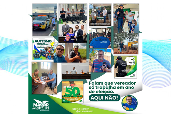 Major Arduin – “Vereador só aparece de 4 em 4 anos”  AQUI NÃO