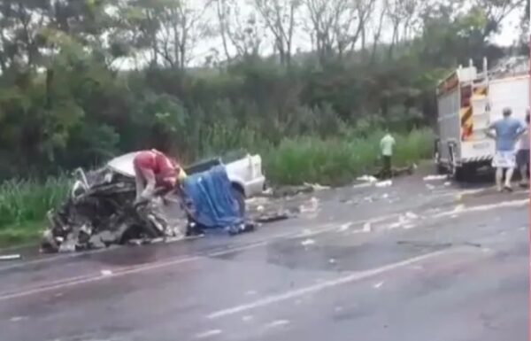 Caminhão boiadeiro bate de frente com F-250 na PR-444 em Arapongas