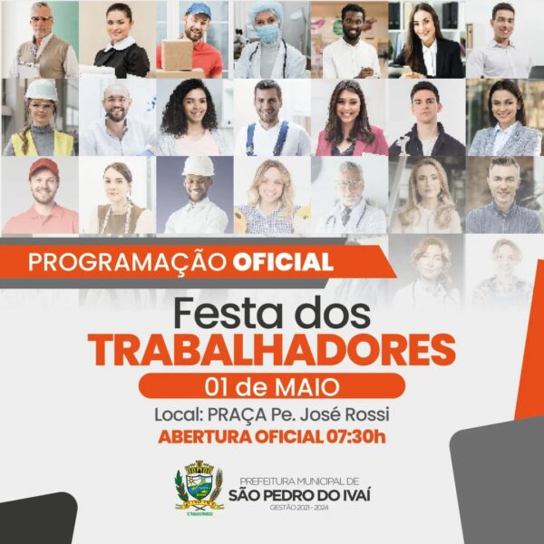 São Pedro do Ivaí – Festa do Trabalhador, vem aí: Show de Jeann e Júlio para comemorar o Dia do Trabalhador