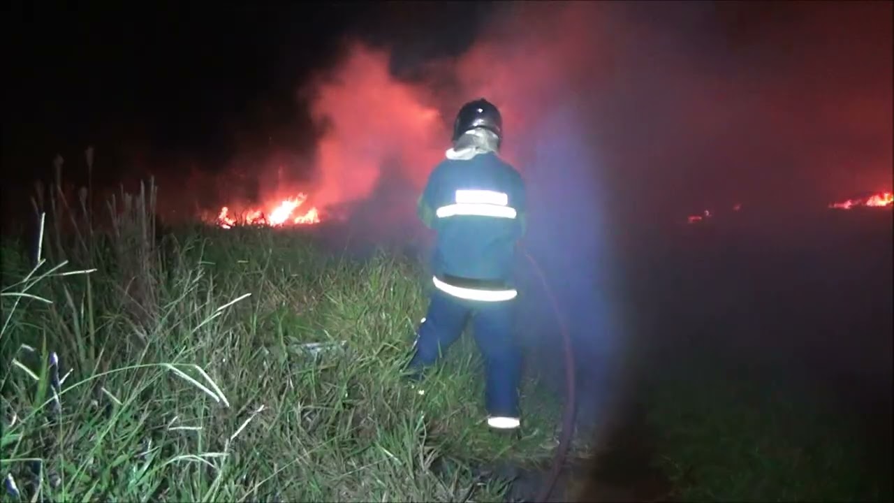 Carro pega fogo e incêndio se espalha pelo Parque da Raposa em Apucarana; assista
