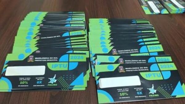 Marilândia do Sul – Pagamento do IPTU começa dia 15 do mês que vem