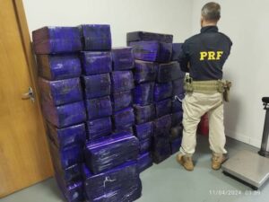 PRF apreende quase 1 tonelada de maconha na BR-369