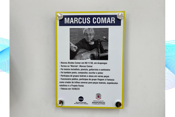 Secretaria de Cultura de Arapongas dedica espaço em homenagem ao servidor Marcus Comar