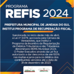 Refis 2024 – Prefeitura de Jandaia institui programa de recuperação fiscal.