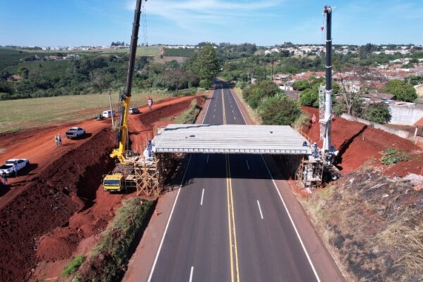 Içamentos de vigas dos viadutos da PR-444, em Mandaguari, estão finalizados