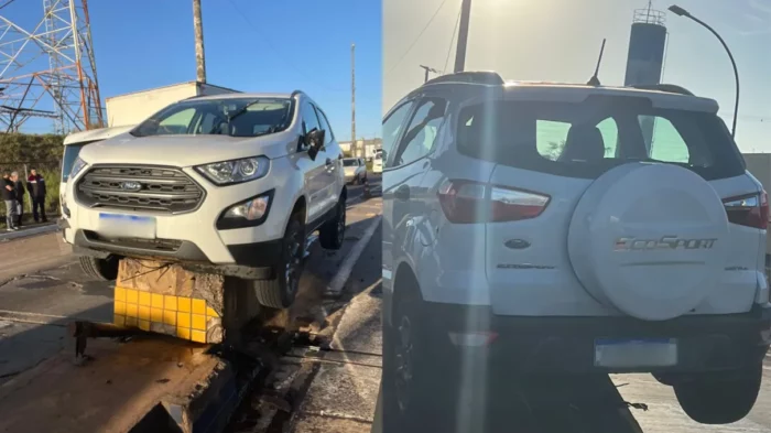 Idoso de 79 anos sai ileso após acidente no pedágio de Arapongas