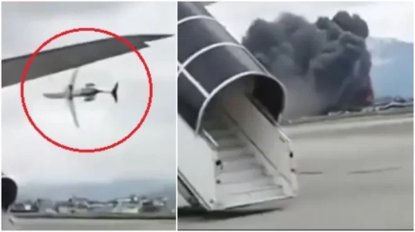Avião cai logo após decolagem e mata 18 pessoas; vídeo mostra acidente
