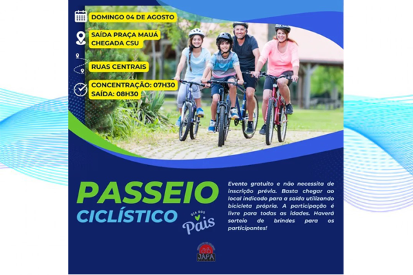 Arapongas celebra dia dos pais com passeio ciclístico especial
