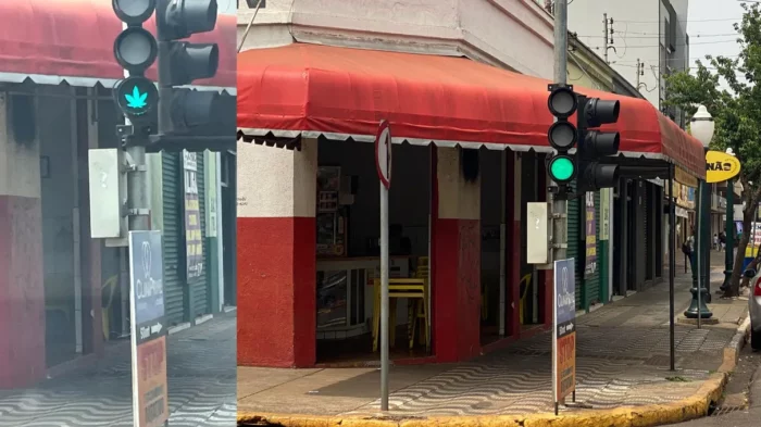 Foto de semáforo com formato de maconha é fake, diz prefeitura de Apucarana