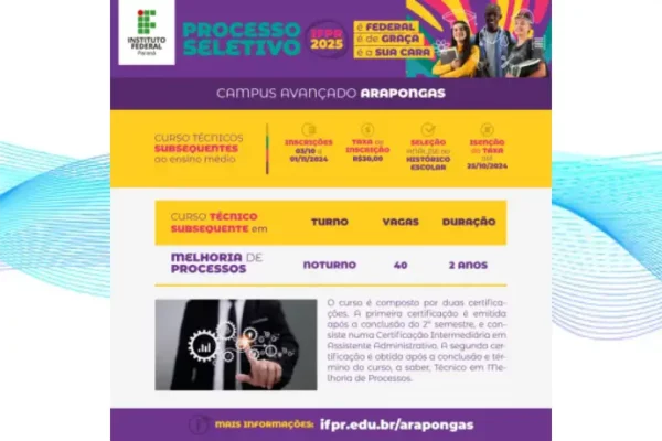 IFPR Arapongas abre inscrições de curso gratuito em Gestão e Negócios