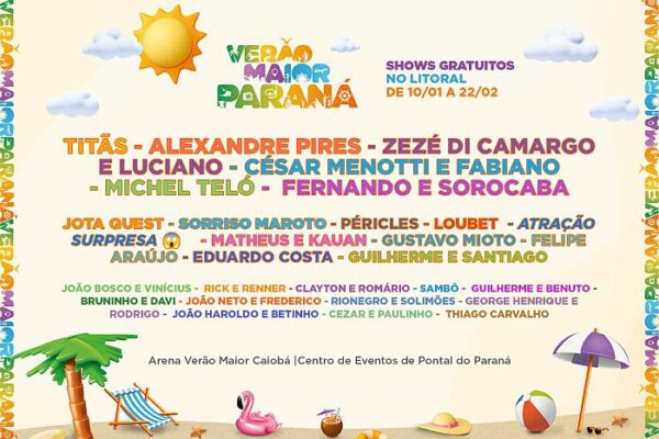 Titãs, Michel Teló, Sorriso Maroto e muito mais: Verão Maior Paraná terá 33 shows gratuitos