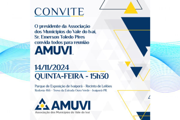 Convite AMUVI -14/11 – 15:30HS