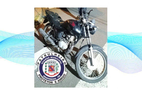 Guarda Municipal de Arapongas apreende moto com mais de R$ 14 mil em débitos