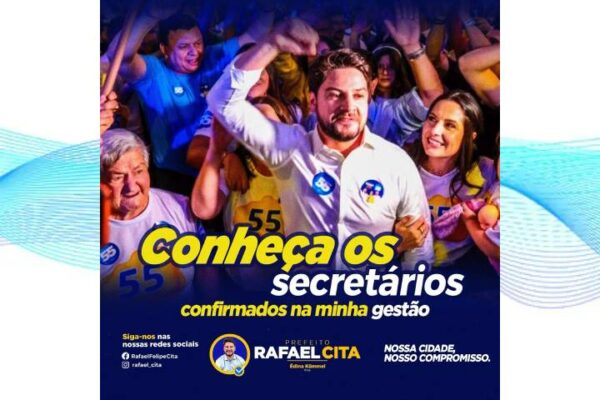 Veja os secretários escolhidos por Rafael Cita Prefeito eleito de Arapongas