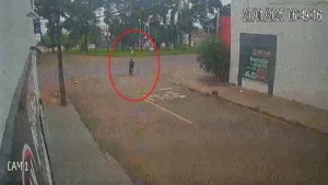 Imagens fortes: câmera flagra atropelamento de ciclista em Arapongas