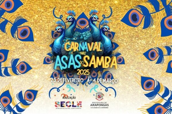 Carnaval nas Asas do Samba 2025 terá esquenta, diversas atrações e pontos descentralizados em Arapongas