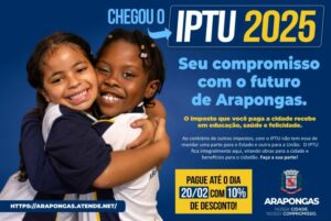 Arapongas – IPTU 2025: Correios alcançam 100% da distribuição de boletos nesta sexta (31); Prefeitura reforça para descontos e prazos