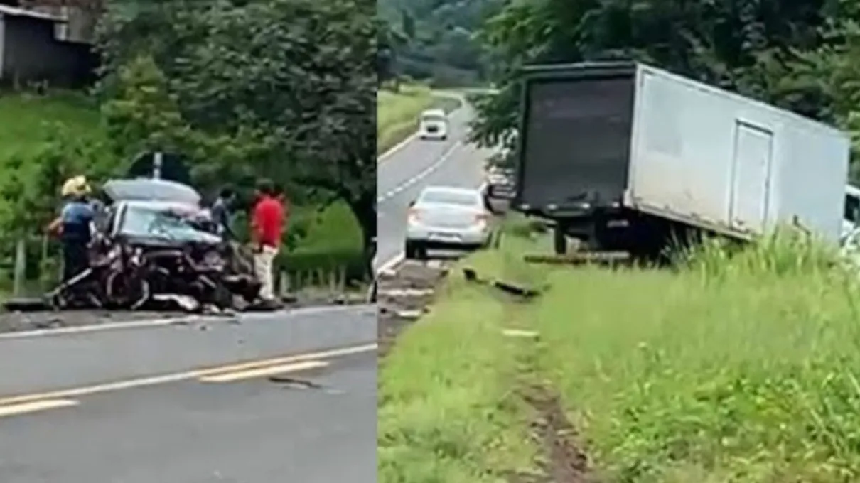 Acidente entre carro e caminhão causa uma morte em Jandaia do Sul