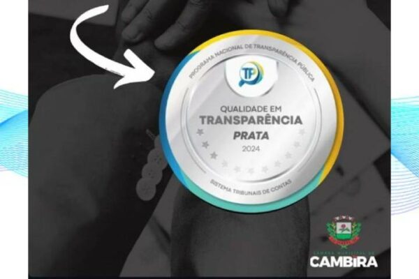 Câmara de Cambira recebe Selo Prata de Transparência do Tribunal de Contas do Paraná