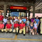 Grupo de Cambira visita Corpo de Bombeiros de Apucarana e recebe instruções sobre primeiros socorros