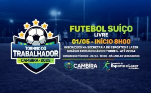 Cambira promove tradicional Torneio do Trabalhador no dia 1º de maio