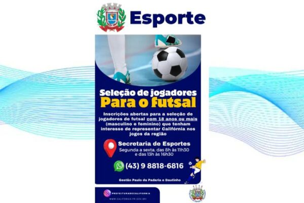 Você tem mais de 18 anos e ama futsal?