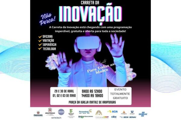 Arapongas recebe Carreta da Inovação de 29 de abril a 03 de maio