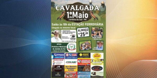 Prefeito Ditão Pupio e vice Inei Heckert convidam para a Cavalgada de 1º de Maio em Jandaia do Sul