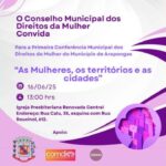 Arapongas convida população para a 1ª Conferência dos Direitos da Mulher