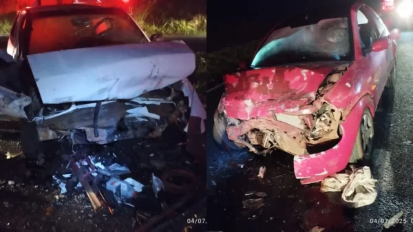 Acidente grave deixa duas vítimas feridas entre Jandaia e Mandaguari