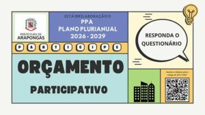 Questionário do Orçamento Participativo de Arapongas conta com 343 respostas