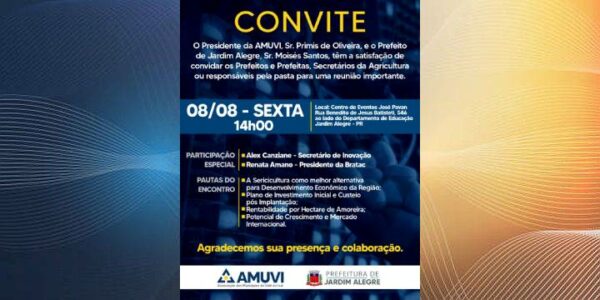 AMUVI e Prefeitura de Jardim Alegre promovem reunião regional sobre Sericicultura