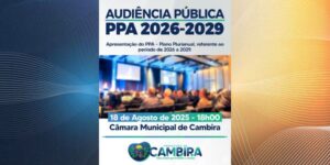 Prefeitura de Cambira convida população para participar da apresentação do Plano Plurianual 2026-2029