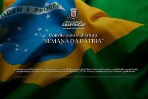 Prefeitura de Arapongas promove abertura da Semana da Pátria na segunda-feira, 01º