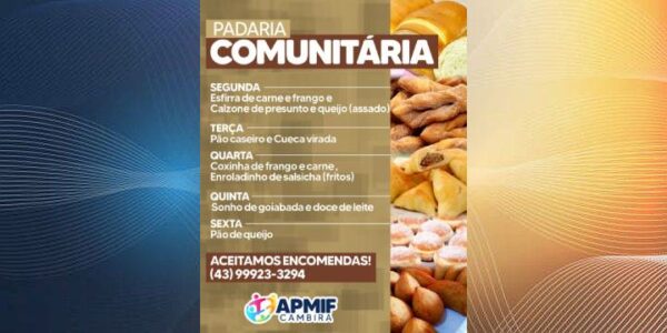 Padaria Comunitária da APMIF convida a população de Cambira a saborear delícias produzidas com carinho e dedicação