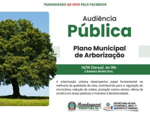 Prefeitura de Mandaguari promove audiência sobre o Plano Municipal de Arborização