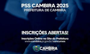 Prefeitura de Cambira abre PSS para Assistente Social e Psicóloga
