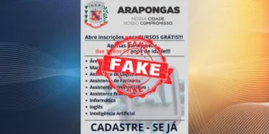 Prefeitura de Arapongas alerta que não está oferecendo cursos divulgados por empresas